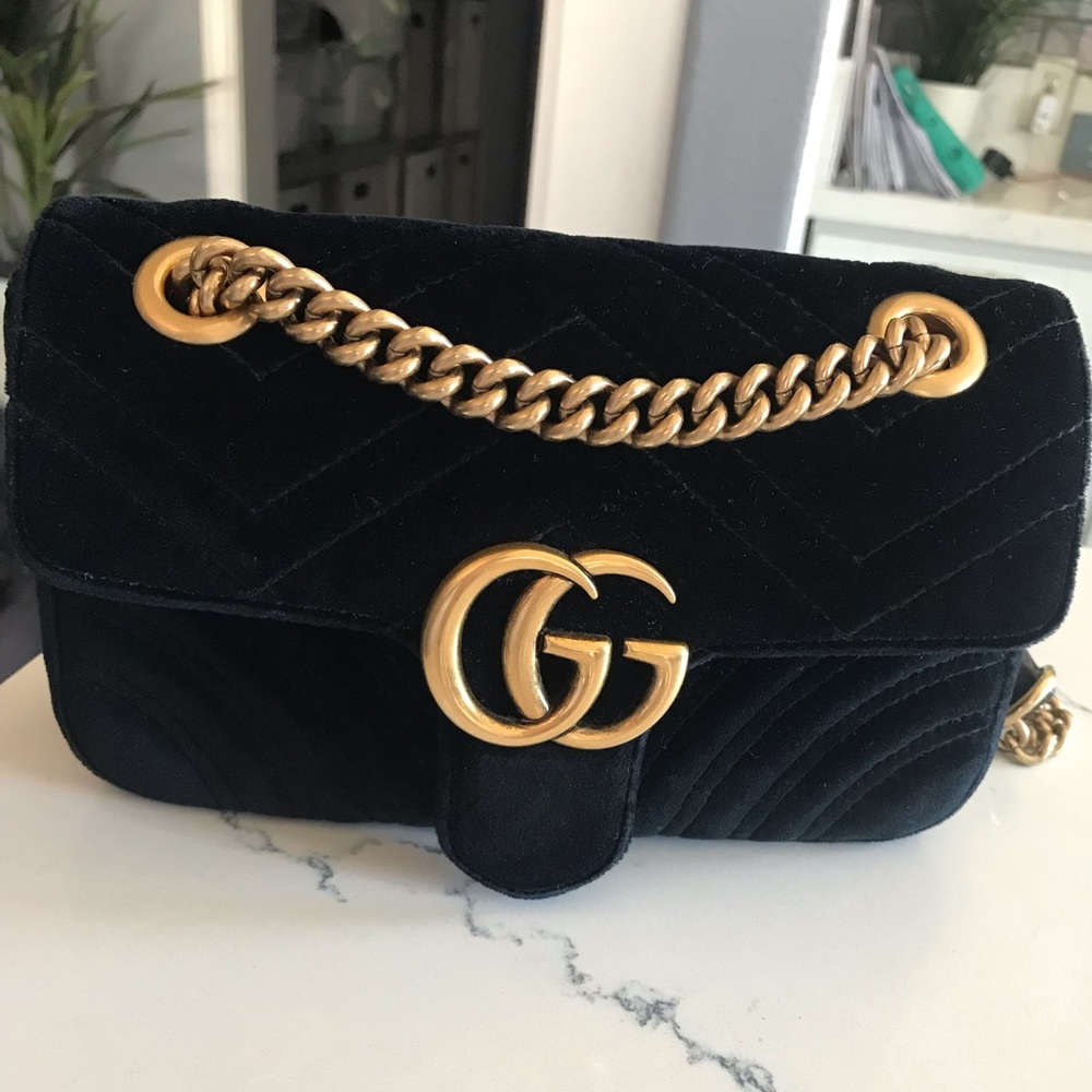 Gucci marmont in mini size velvet